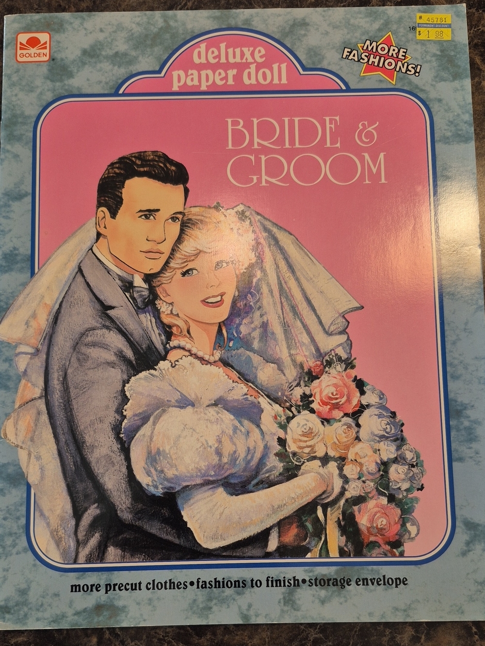 Vintage Deluxe Paper Doll Bride & Groom Book